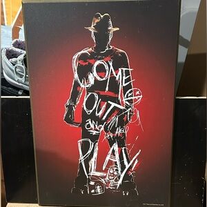 Edgy Red and Black Art Poster